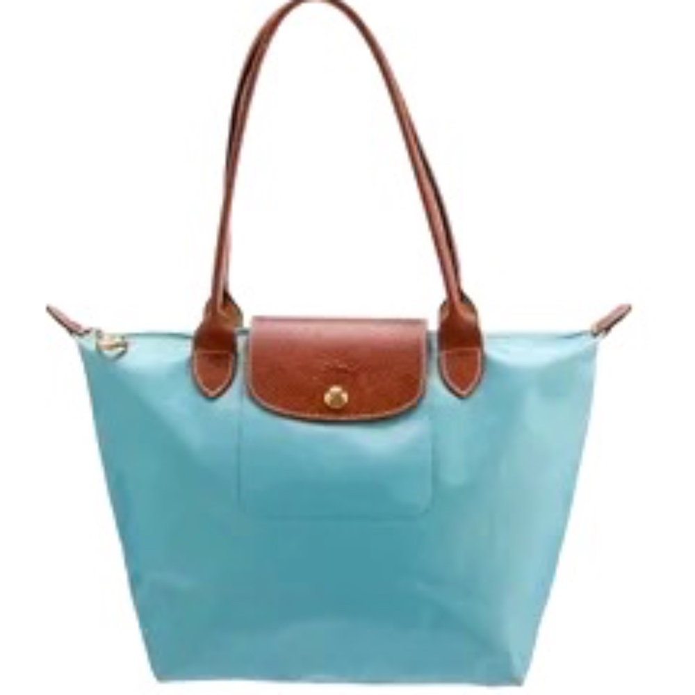 Longchamp Le Pliage Small  (LONG STRAPS) Tote Shoulder Bag-BLUE NYLON